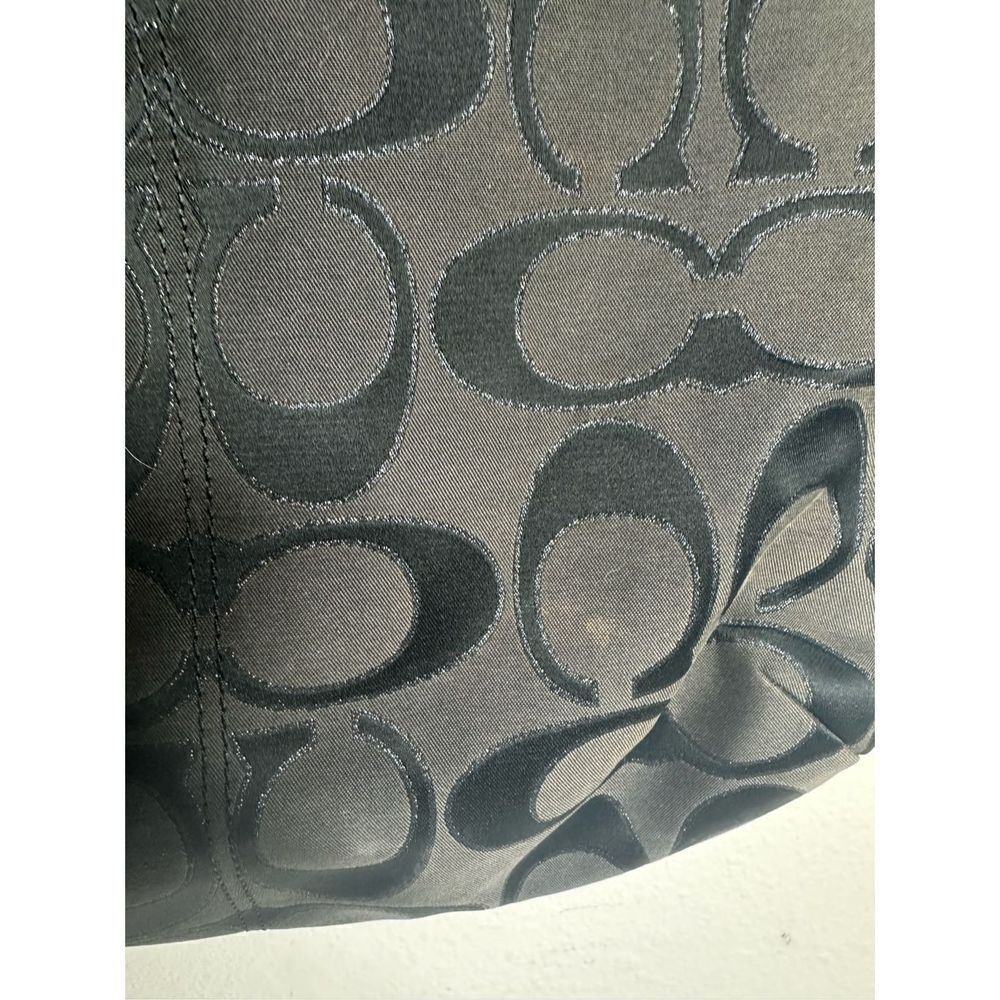 COACH Signature Sateen Canvas Tote Bag Black F1221-18979 See Description - Picture 3 of 15